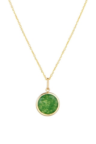 Pendente Beyla   Ouro amarelo e jade