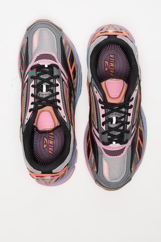 Baskets - Gris foncé et rose