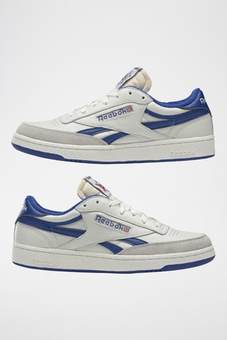 Baskets en cuir et nubuck Club C Revenge Vintage - Blanc