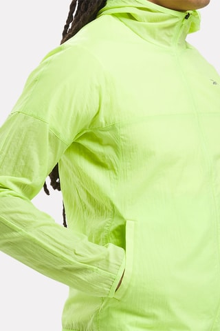 Veste de running à capuche - Vert fluo