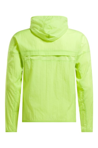 Veste de running à capuche - Vert fluo