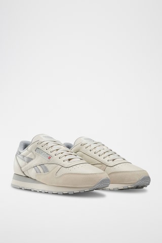 Baskets en cuir - Ecru et gris clair