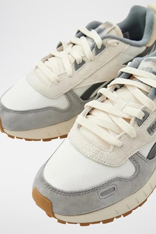 Baskets en nubuck Hexalite - Ecru et gris