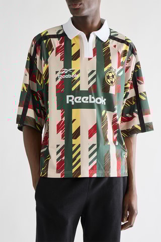 T-shirt de football - Beige et rouge