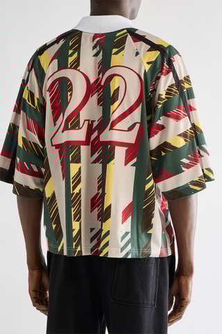 T-shirt de football - Beige et rouge