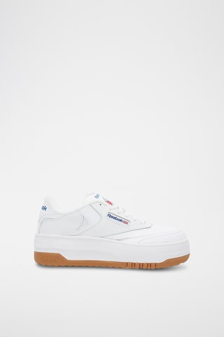 Baskets plateformes en cuir Club extra - Blanc