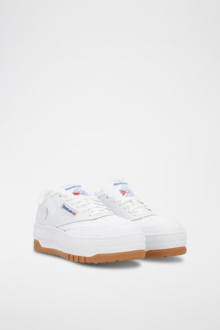 Baskets plateformes en cuir Club extra - Blanc