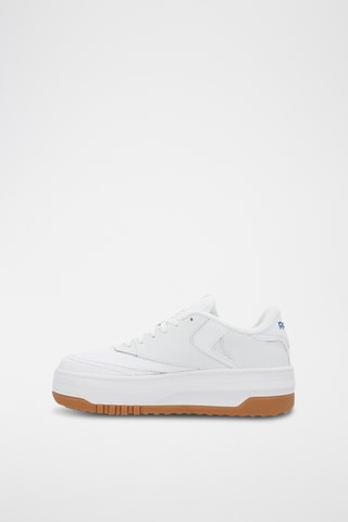 Baskets plateformes en cuir Club extra - Blanc