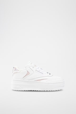 Baskets plateformes en cuir Club C Extra - Blanc