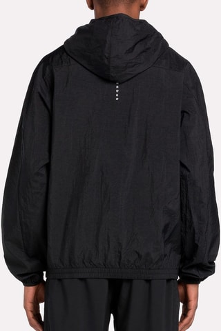 Coupe-vent de running  à capuche - Noir