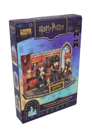 Puzzle 3D Harry, Ron et Hermione, Salle Commune Gryffondor Harry Potter - 127 pièces - Dès 8 ans