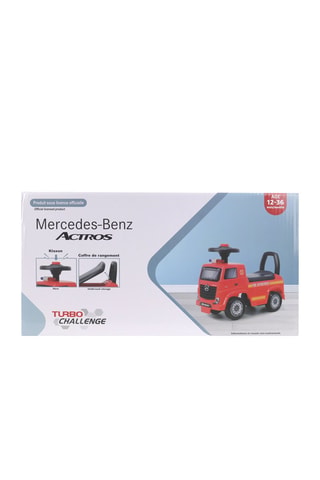 Trotteur électrique Camion de pompier Mercedes Rouge -  Dès 12 mois