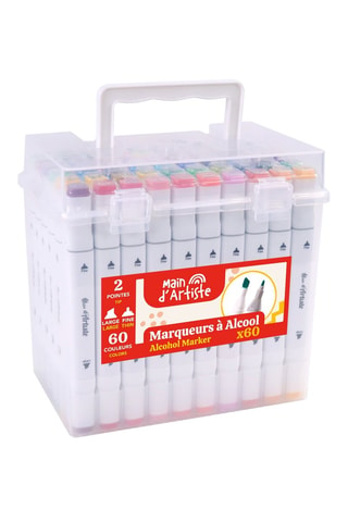 Set de 60 feutres alcool double pointe - 60 pièces