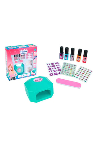 Coffret machine sèche ongles avec vernis et stickers - Dès 5 ans
