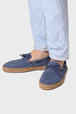 Sapatos de vela em nobuck Miquel - Azul