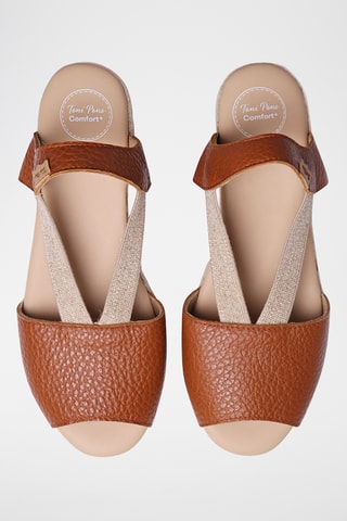 Alpargatas em couro Nuvol - Castanho