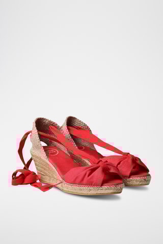 Sandálias com cunha Piera - Vermelho