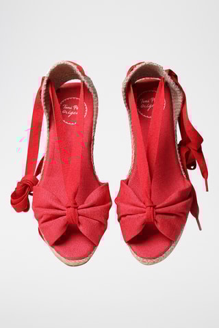 Sandálias com cunha Piera - Vermelho