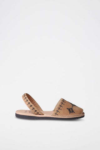 Sandálias avarca Bege - Castanho