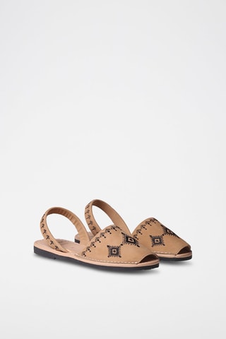 Sandálias avarca Bege - Castanho