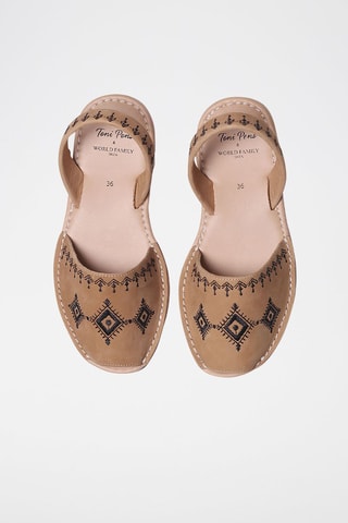 Sandálias avarca Bege - Castanho