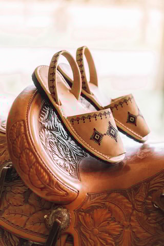 Sandálias avarca Bege - Castanho