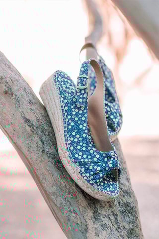 Alpargatas com cunha Azul - Azul