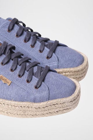 Sapatilhas Jordina - Caqui - Azul-claro