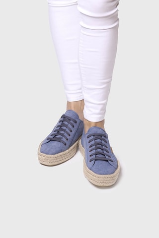 Sapatilhas Jordina - Caqui - Azul-claro