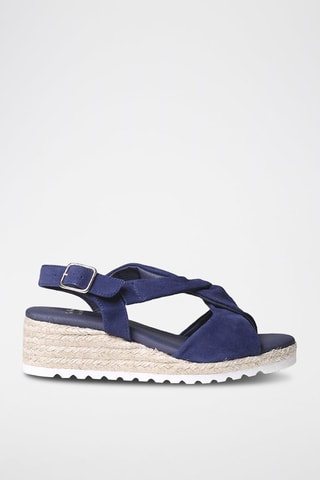 Alpargatas com cunha Azul - Azul