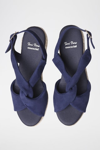 Alpargatas com cunha Azul - Azul