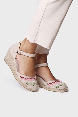 Alpargatas com cunha Jessie - Bege