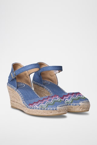 Alpargatas com cunha Jessie - Azul-claro