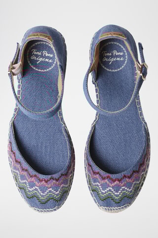 Alpargatas com cunha Jessie - Azul-claro