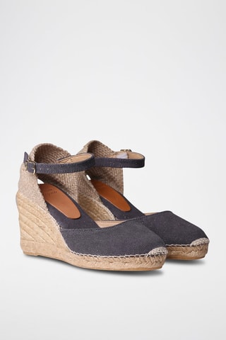 Alpargatas com cunha Piper-Gy - Rosa - Preto