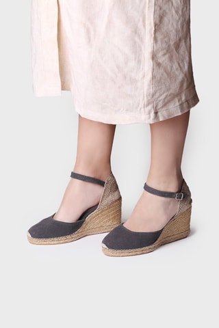 Alpargatas com cunha Piper-Gy - Rosa - Preto