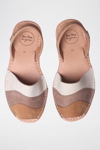 Sandálias em nobuck Manacor - Bege - Castanho