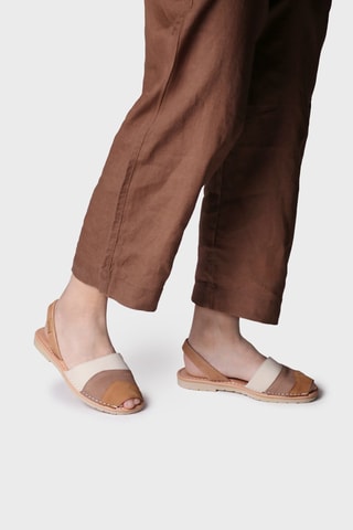 Sandálias em nobuck Manacor - Bege - Castanho