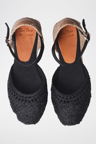 Alpargatas com cunha Lovina - Preto - Preto