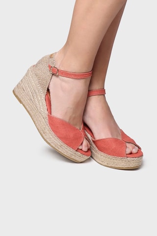 Alpargatas com cunha Lua-Nt - Preto - Vermelho