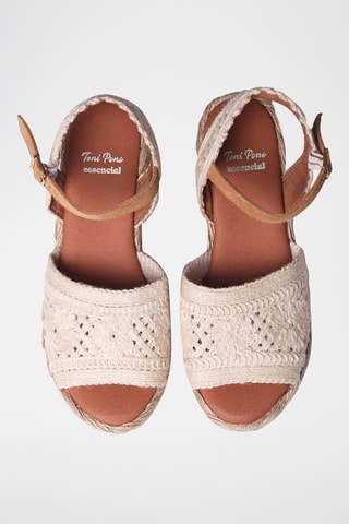 Sandálias com cunha Renata - Bege