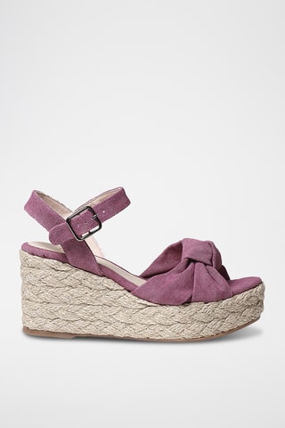 Sandálias com cunha Pippa - Bordô