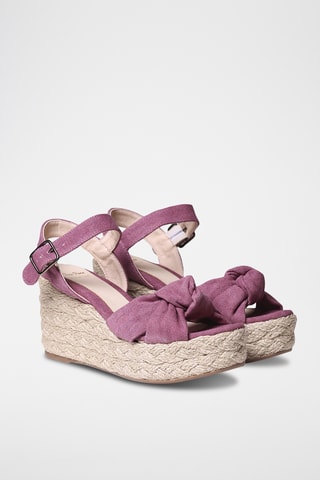 Sandálias com cunha Pippa - Bordô