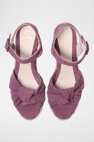 Sandálias com cunha Pippa - Bordô