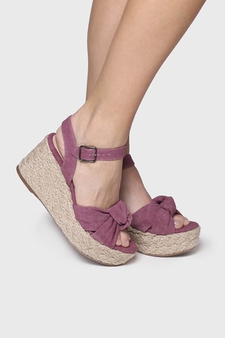 Sandálias com cunha Pippa - Bordô