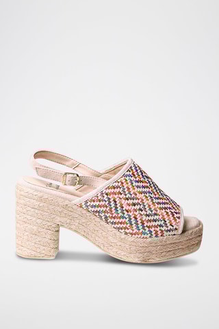 Sandálias com salto Katia-Ms - Bege - Multicor
