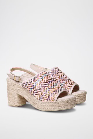 Sandálias com salto Katia-Ms - Bege - Multicor