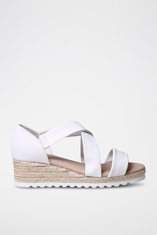 Alpargatas com cunha Branco - Branco