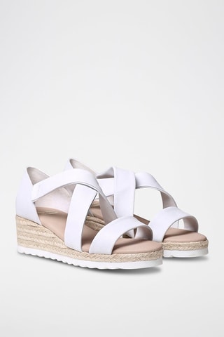 Alpargatas com cunha Branco - Branco