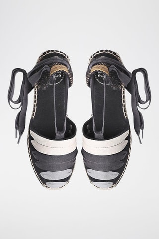 Alpargatas com cunha Viola-Ne - Preto e cru - Preto